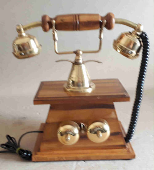Vintage wood telephone