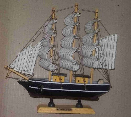 Wooden model sailing ship, model wood boat, great detail.                     bd11