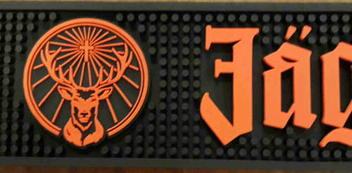 Jagermeister bar mat / wetstop PVC hedgehog.