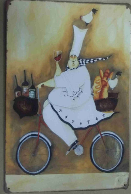 French Baker, metal sign.