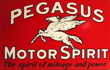 Pegasus Motor Spirit  Big metal sign.