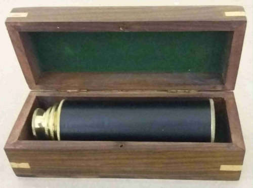 telescope in Rose wood box.