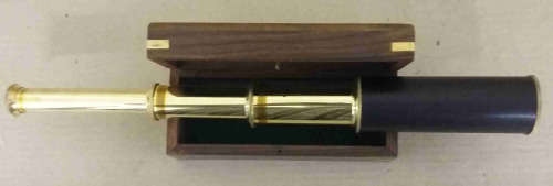 telescope in Rose wood box.