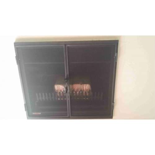 Surface mounted fire screen with double opening doors. 100 x 80cm