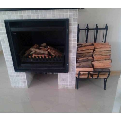 Surface mounted fire screen with double opening doors. 100 x 80cm