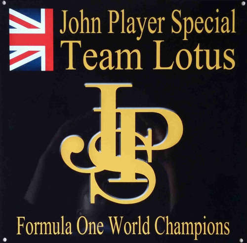 JPS F1, Team Lotus racing Aluminium sign From UK.