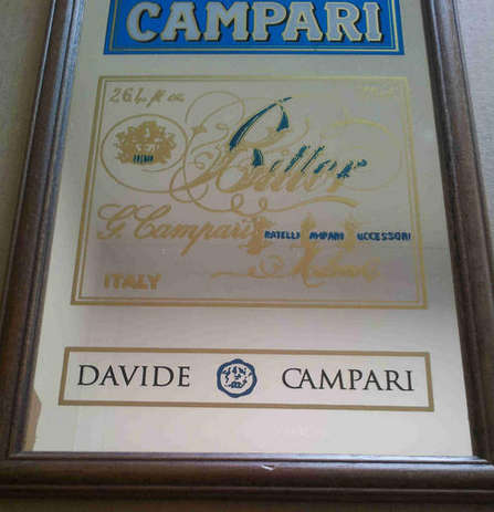 Campari pub mirror