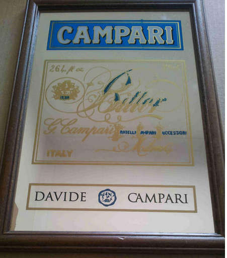 Campari pub mirror