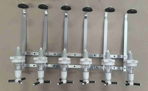 Set Six units  commercial optic spirit tot measure dispenser.