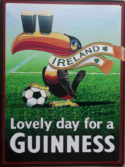Guinness lovely day metal sign.