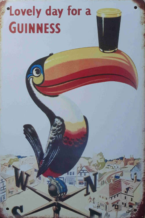 Guinness lovely day metal sign.