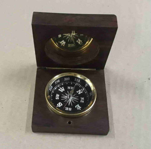 Compass fitted in a rosewood box