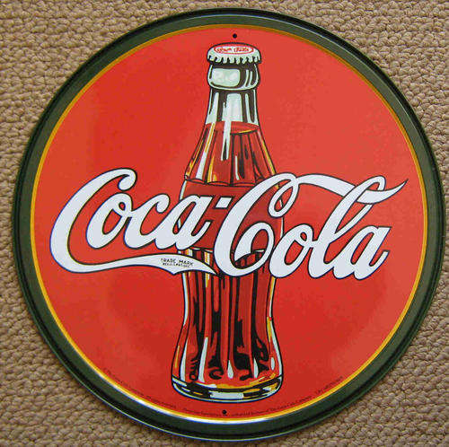 Coca Cola metal sign