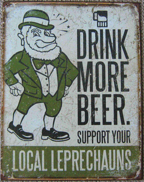 Leprechauns vintage style metal