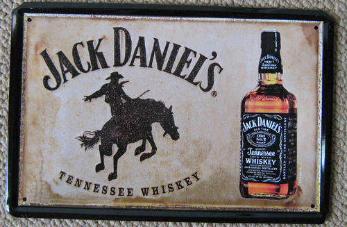 Jack Daniel's whiskey metal sign
