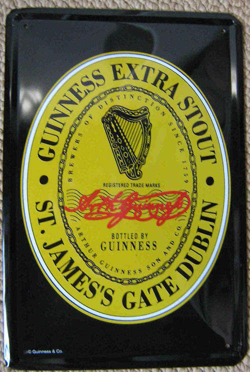 Guinness crest metal sign