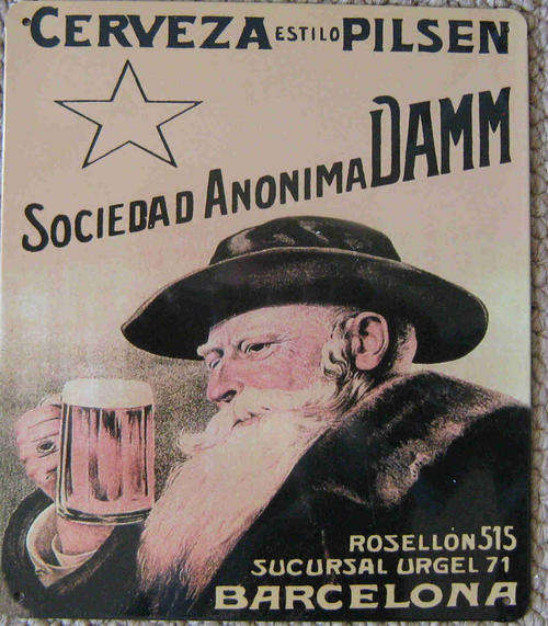 Cerveza Pilsen Barcelona metal sign