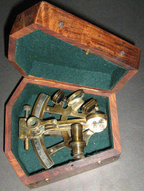 Maritime sextant in beautiful rosewood box