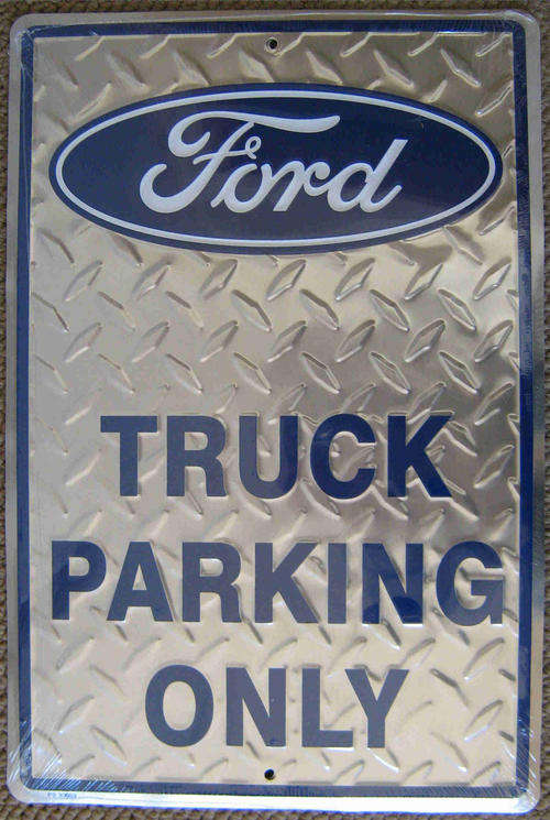 Ford parking only. Embossed aluminium sign  mt20