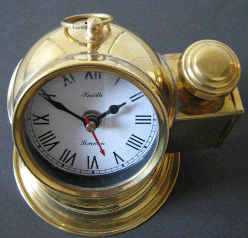 Maritime binnacle  solid brass with clock                                               clk1