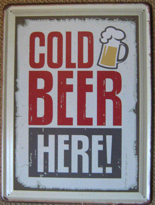 Cold beer here