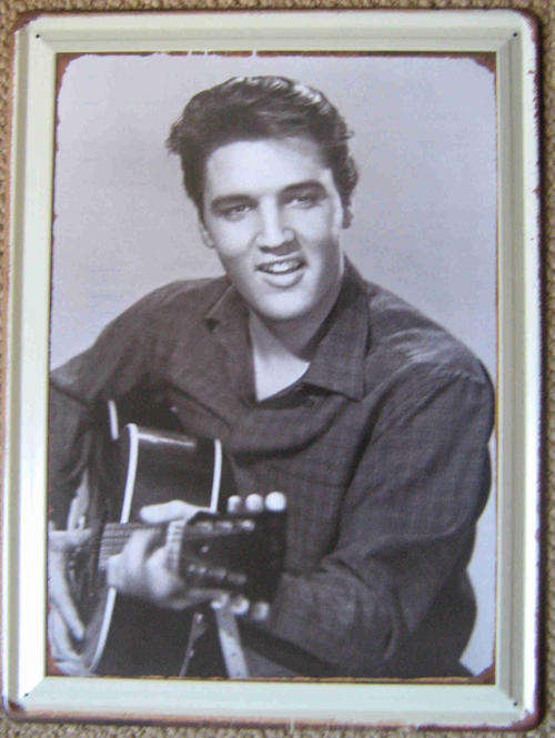 Elvis portrait vintage style metal style