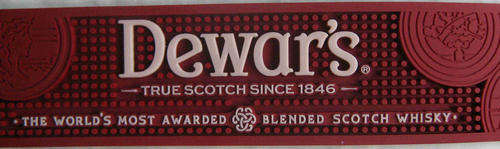 Dewars. pvc bar runner/wetstop