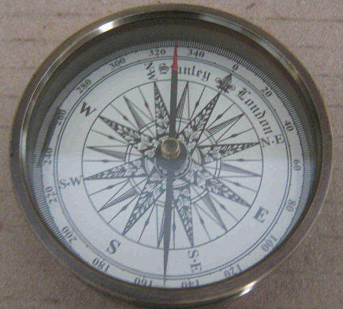 Compass. pocket compass antique brass finish