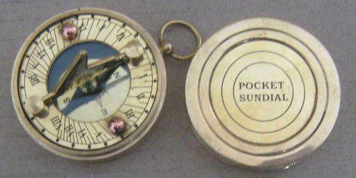 Pocket Sundial Compass Brass Antique Finish                                  nb3