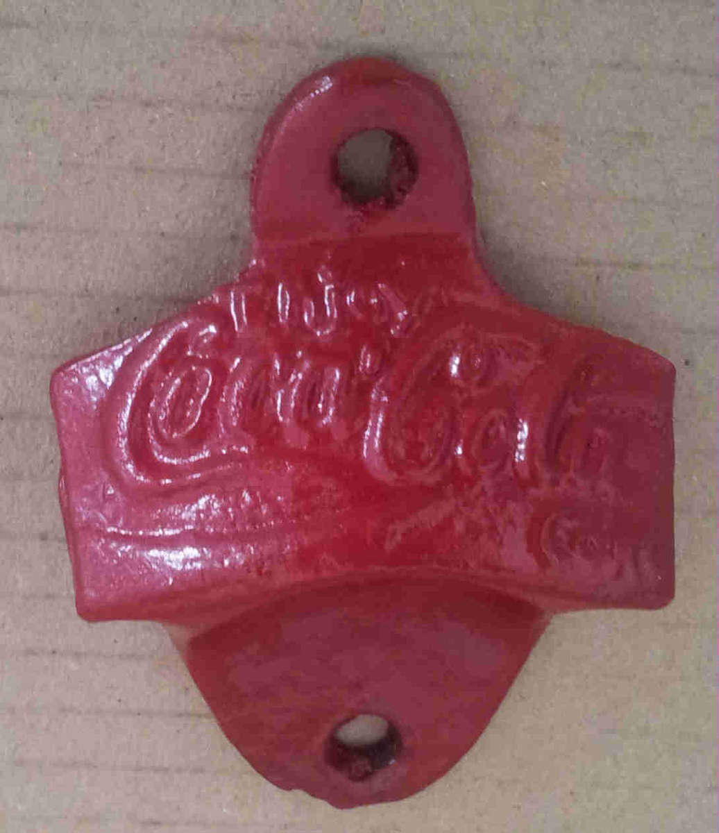 Coca-Cola cast iron wall/cabinate mounted bottle opener