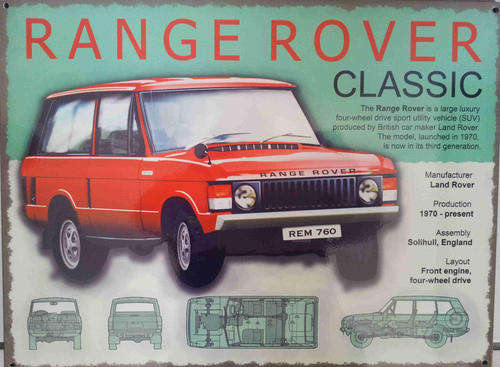 Range Rover. metal sign                                                                     mt19