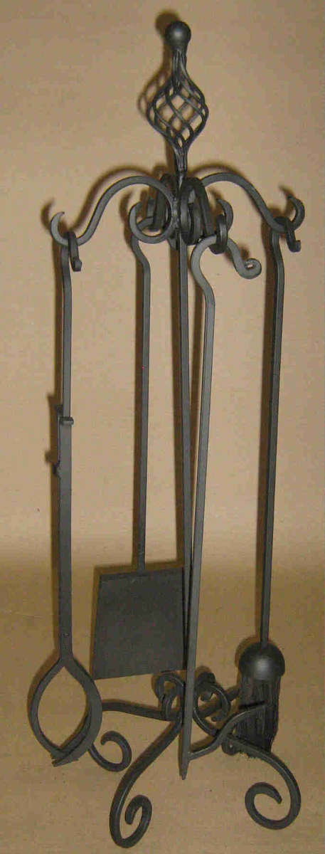 Fireplace companion set 5 pieces wrought iron                                               fp2