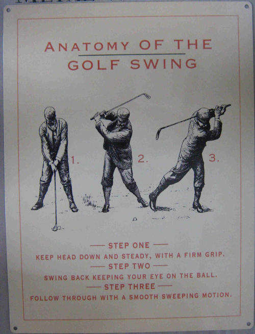 Golf. The swing metal sign                                   mt14