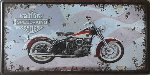 Harley-Davidson Speed King embossed license plate