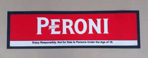 Peroni bar mat, wetstop/ bar runner