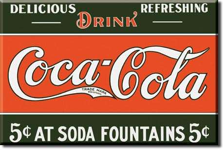 Coca-Cola 5c Vintage style tin sign
