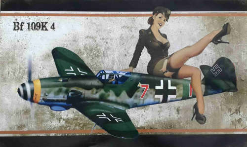 BF 109K 4 air force, BIG metal sign.