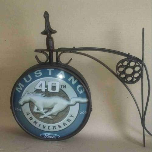 Mustang 40th anniversary.double sided advert light