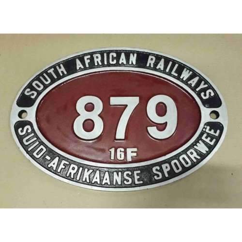 SAR. South African Railways Reproduction engine plate.
