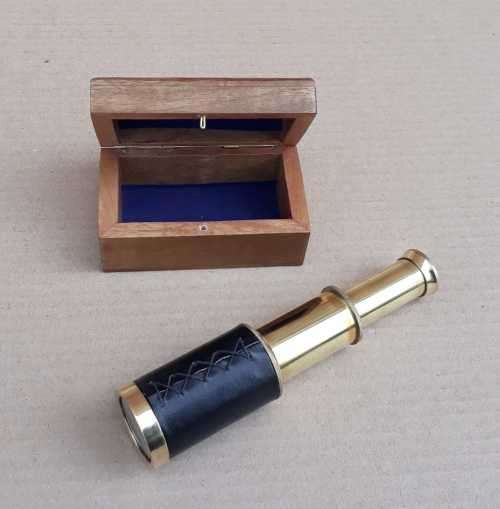 telescope in Rose wood box.