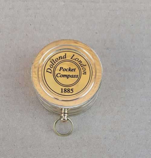 Pocket Sundial Compass with Brass Antique Finish