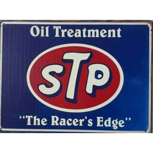 STP oil treatment, garage metal sign.