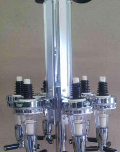 Set six domestic optic spirit tot measure rotary dispenser