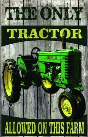 John Deere Big metal sign