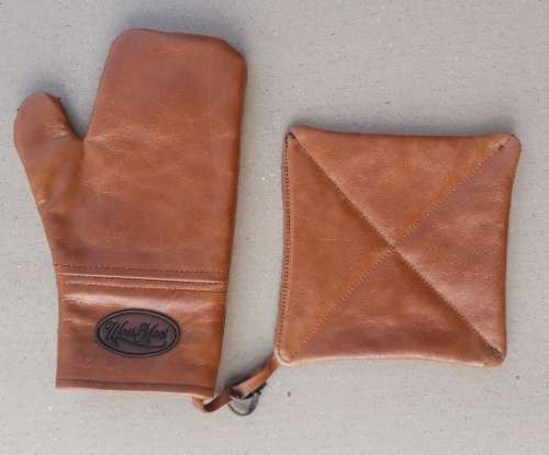 Genuine Leather Braai Gloves and Potholder