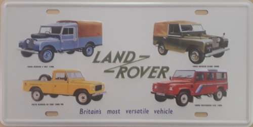 Land Rover Embossed License Plate