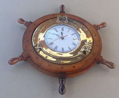 Decorative Ships Wheel Clock