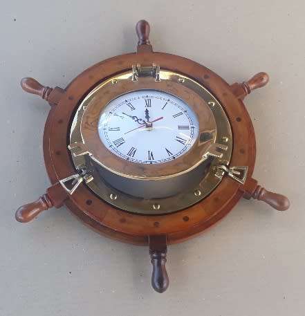 Decorative Ships Wheel Clock