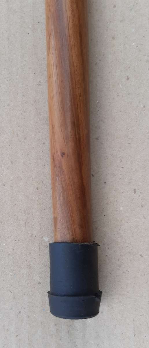 Walking stick. Rosewood with silver handle.