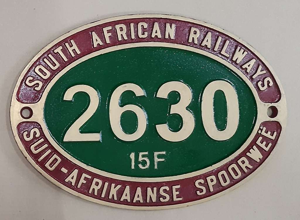 SAR. South African Railways Reproduction engine plate.